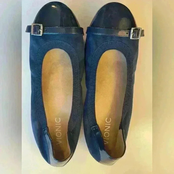 Vionic Navy Blue Spark Neva Ballet Flat Sz 7.5 - Picture 9 of 13